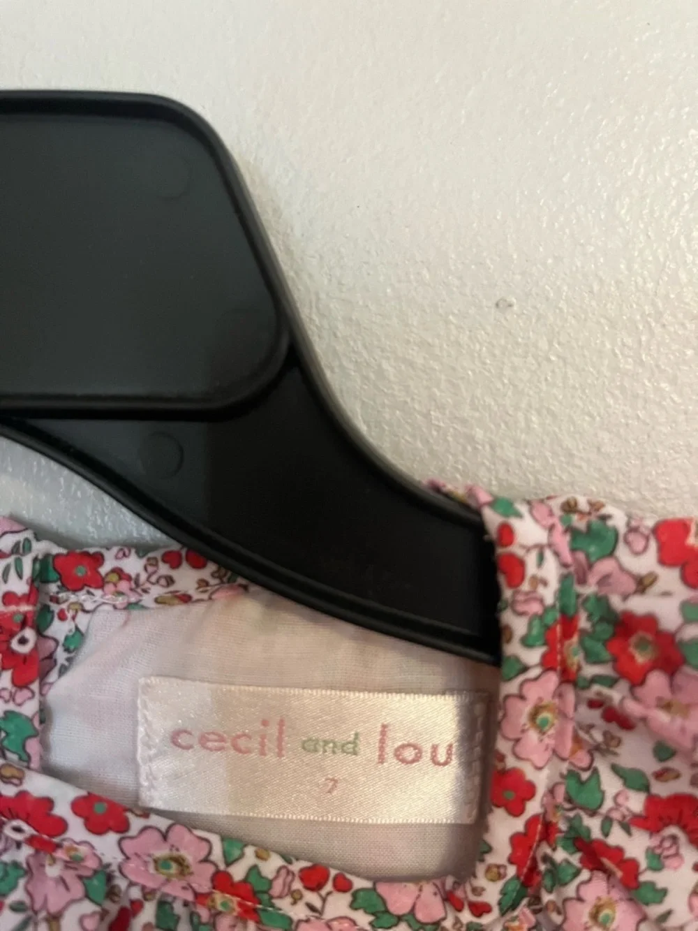 Cecil & Lou Girls Red Floral Long-Sleeve Casual Dress with Ribbon‎ Detail
